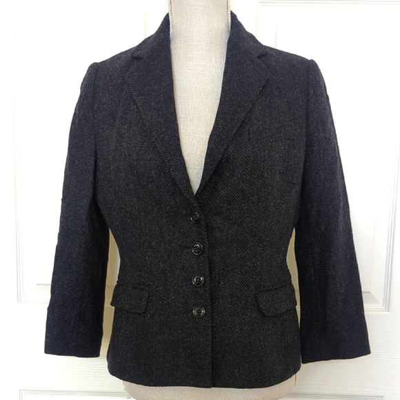 Dolce & Gabbana Heather Gray and black Wool Women's Blazer - Picture 1 of 7